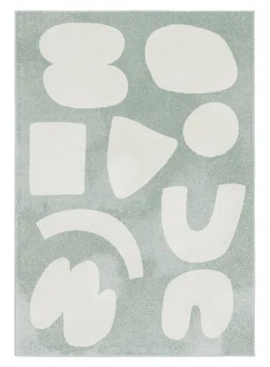 Electra Blue Organic Shapes Rug by Miss Amara, a Kids Rugs for sale on Style Sourcebook