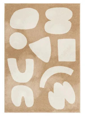 Emanuella Brown Organic Shapes Rug by Miss Amara, a Kids Rugs for sale on Style Sourcebook