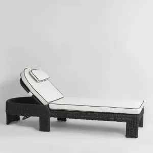 Cassius Sunlounge Outdoor Black by Florabelle Living, a Outdoor Sunbeds & Daybeds for sale on Style Sourcebook