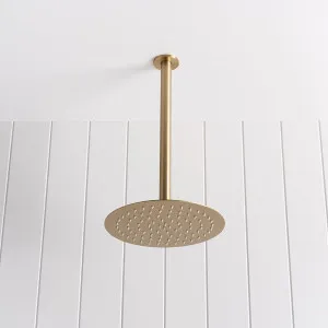 Ceiling Shower Arm and Head Brushed Brass by Yabby by Yabby, a Shower Heads & Mixers for sale on Style Sourcebook