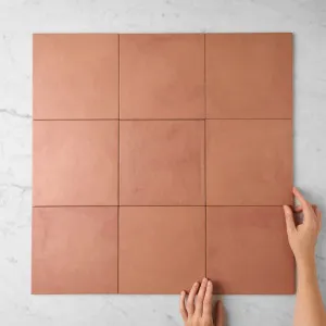 Bronte Square Terracotta Tile by TileCloud, Porcelain, Handmade-Look, Rustic Design by TileCloud, a Porcelain Tiles for sale on Style Sourcebook
