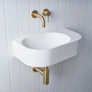 Wall Hung Basin with Wall Mixer Set Brushed Brass by Yabby by Yabby, a Basins for sale on Style Sourcebook