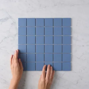 Haddon Blue Matte Medium Square Tile by TileCloud, Porcelain, Blue by TileCloud, a Porcelain Tiles for sale on Style Sourcebook