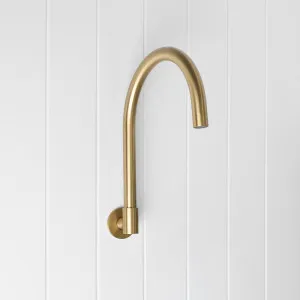 Sydney Swivel Spout Brushed Brass, Wall-Mounted, 180-Degree Swivel, Yabby by Yabby, a Bathroom Taps & Mixers for sale on Style Sourcebook
