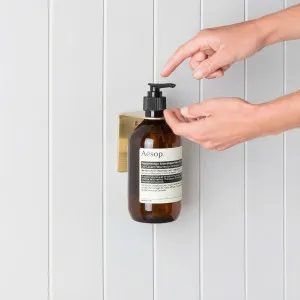 Soap Bottle Holder in Brushed Brass by Yabby, Bathroom Accessory, Wall-Mounted by Yabby, a Soap Dishes & Dispensers for sale on Style Sourcebook