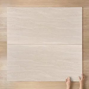 Kirribilli Travertine Look Beige Matte Tile by TileCloud, Home Decor by TileCloud, a Stone Look Tiles for sale on Style Sourcebook