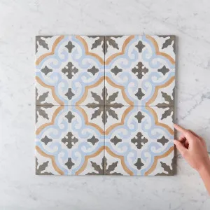 Bourke Beige Encaustic Look Tile for Walls, TileCloud by TileCloud, a Encaustic Tiles for sale on Style Sourcebook