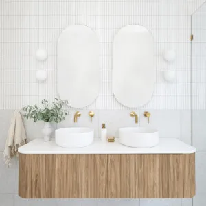 Waverley Vanity 1500 Wall Hung Prime Oak for Bathroom, Prime Oak Finish, Wall Mounted, Solid Surface Top, 21 Day Lead Time, Yabby Brand by Yabby, a Vanities for sale on Style Sourcebook