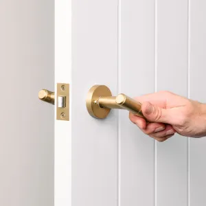 Melbourne Door Handle with Lock in Brushed Brass by Yabby, for Doors by Yabby, a Door Hardware for sale on Style Sourcebook
