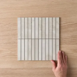 Byron Travertine Look Ivory Kit Kat Matte Tile by TileCloud, Home Decor by TileCloud, a Stone Look Tiles for sale on Style Sourcebook