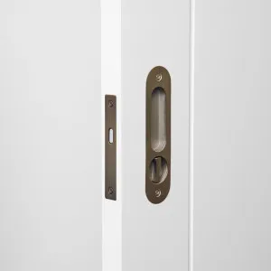 Flush Pull with Lock Antique Brass by Yabby for Internal Sliding Doors by Yabby, a Door Hardware for sale on Style Sourcebook