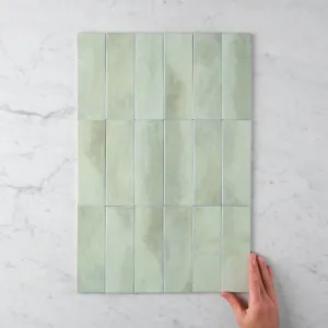 Stanmore Gloss Subway Green Ceramic Tile by TileCloud, 1 Color: Green by TileCloud, a Subway Tiles for sale on Style Sourcebook
