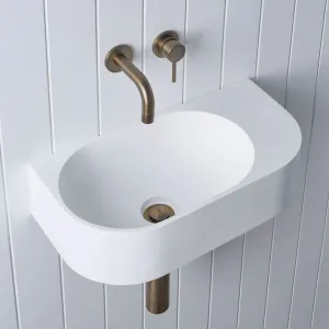 Wall Hung Basin with Wall Mixer Set Antique Brass for Bathroom, Antique Brass Finish, Yabby Brand by Yabby, a Basins for sale on Style Sourcebook