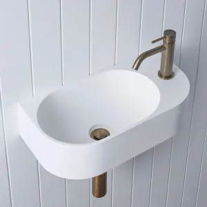 Wall Hung Basin with Short Basin Mixer Set Antique Brass, Yabby, Antique Brass by Yabby, a Basins for sale on Style Sourcebook