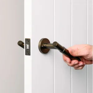 Melbourne Door Handle with Lock Antique Brass by Yabby by Yabby, a Door Hardware for sale on Style Sourcebook