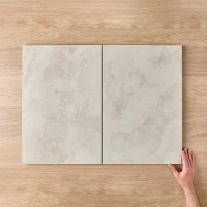 Byron Travertine Look Ivory Matte Paver-20mm, Porcelain, Outdoor, Patio, Pathway, Pool Surround, Driveway, Slip Resistant, TileCloud by TileCloud, a Stone Look Tiles for sale on Style Sourcebook