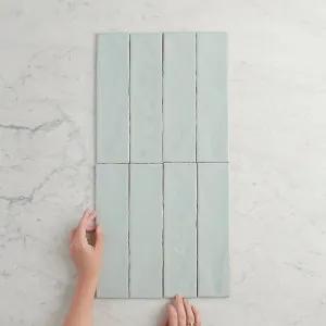 Newport Gloss Subway Sky Blue Tile by TileCloud, Sky Blue by TileCloud, a Subway Tiles for sale on Style Sourcebook