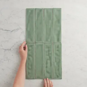 Jade Green Gloss Subway Tile by TileCloud, Home Decor by TileCloud, a Subway Tiles for sale on Style Sourcebook