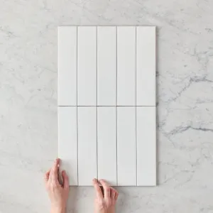 TileCloud Riverton Gloss White Subway Tile Shelf Liner, for Kitchen and Bathroom Walls by TileCloud, a Subway Tiles for sale on Style Sourcebook