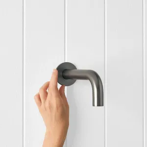 Sydney Wall Spout Gunmetal by Yabby, Stainless Steel, Contemporary Bathroom Tapware by Yabby, a Bathroom Taps & Mixers for sale on Style Sourcebook