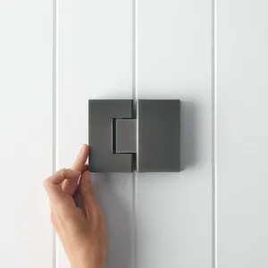 Glass to Glass Shower Hinge in Gunmetal by Yabby, 8-12 mm, Stainless Steel by Yabby, a Shower Screens & Enclosures for sale on Style Sourcebook