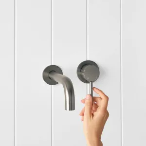 Sydney Wall Mixer in Gunmetal, Stainless Steel, Gunmetal Finish, Yabby by Yabby, a Bathroom Taps & Mixers for sale on Style Sourcebook