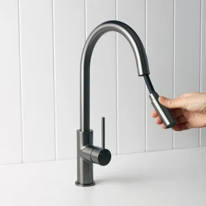 Yabby Pullout Kitchen Mixer Gunmetal - Pullout Nozzle, Swivel Spout, Gunmetal Finish, Kitchen Tapware by Yabby, a Bathroom Taps & Mixers for sale on Style Sourcebook