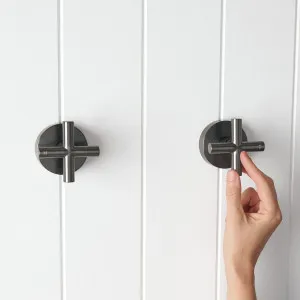 Cross Taps Gunmetal by Yabby, Durable and Reliable Bathroom Tapware by Yabby, a Bathroom Taps & Mixers for sale on Style Sourcebook
