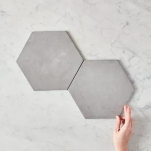 Charcoal Encaustic Look Hexagon Tile by TileCloud, Home Decor by TileCloud, a Encaustic Tiles for sale on Style Sourcebook