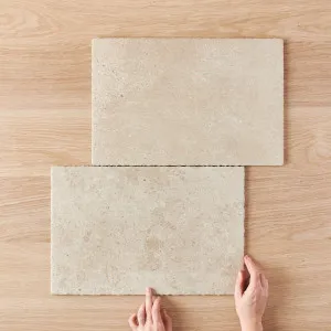 Seaforth Travertine Look Beige Matte Tile for Walls and Floors by TileCloud, Beige by TileCloud, a Stone Look Tiles for sale on Style Sourcebook