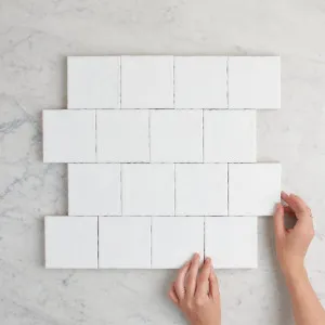 Matte White Small Square Tile by TileCloud, Home Decor by TileCloud, a Porcelain Tiles for sale on Style Sourcebook