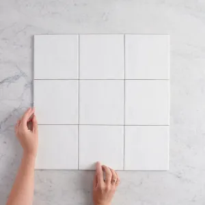 Newport Matte Large Square White Tile by TileCloud, Home Decor by TileCloud, a Porcelain Tiles for sale on Style Sourcebook