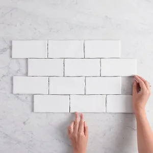 Newport Matte Small White Subway Tile for Walls, White, Small by TileCloud by TileCloud, a Subway Tiles for sale on Style Sourcebook