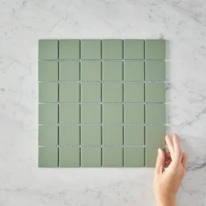 Haddon Sage Matte Medium Square Tile by TileCloud, Sage Color by TileCloud, a Porcelain Tiles for sale on Style Sourcebook