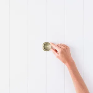 Yabby Round Flush Pull in Warm Brushed Nickel for Sliding Doors by Yabby, a Door Hardware for sale on Style Sourcebook