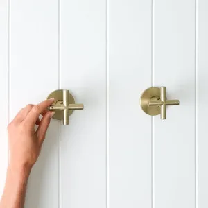 Cross Taps Warm Brushed Nickel by Yabby, Bathroom Tapware, Easy Installation, Smooth Operation by Yabby, a Bathroom Taps & Mixers for sale on Style Sourcebook