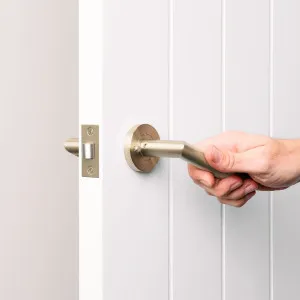 Yabby Sydney Door Handle with Lock Warm Brushed Nickel by Yabby, a Door Hardware for sale on Style Sourcebook