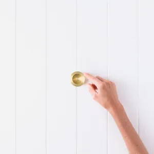 Yabby Round Flush Pull in Brushed Brass for Sliding Doors by Yabby, a Door Hardware for sale on Style Sourcebook