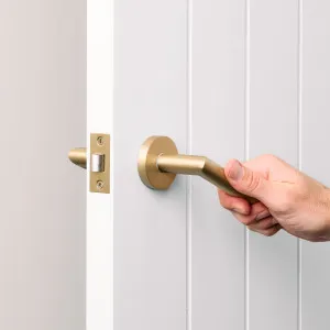 Yabby Sydney Door Handle Set in Brushed Brass for Doors by Yabby, a Door Hardware for sale on Style Sourcebook