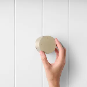 Round Wall Progressive Mixer in Warm Brushed Nickel by Yabby by Yabby, a Bathroom Taps & Mixers for sale on Style Sourcebook