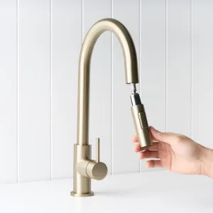 Yabby Sydney Dual Function Pullout Kitchen Mixer in Warm Brushed Nickel for Kitchen by Yabby, a Bathroom Taps & Mixers for sale on Style Sourcebook