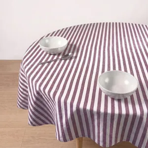 Cucina Stripe Tablecloth - 100% Cotton, Rouge Stripe - Canningvale by Canningvale_Cucina, a Sheets for sale on Style Sourcebook