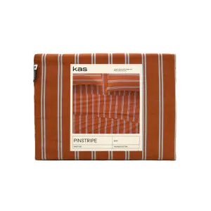 Pinstripe Rust Sheet Set by Kas Australia, a Sheets for sale on Style Sourcebook