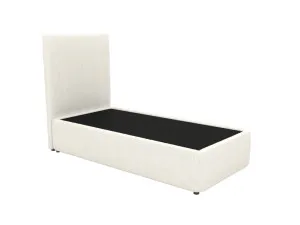 Valor Leo Bed Boucle Ivory Single by James Lane, a Beds & Bed Frames for sale on Style Sourcebook