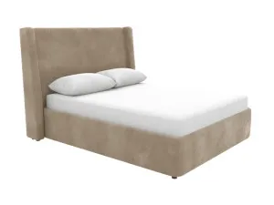 Wing Leo Bed Muse Soft Brown Queen by James Lane, a Beds & Bed Frames for sale on Style Sourcebook