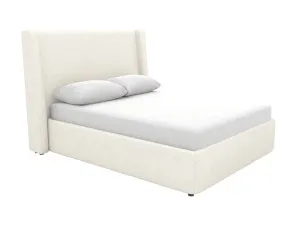 Wing Leo Bed Boucle Ivory King by James Lane, a Beds & Bed Frames for sale on Style Sourcebook