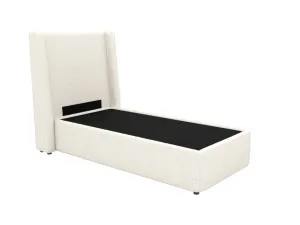 Wing Leo Bed Boucle Ivory King Single by James Lane, a Beds & Bed Frames for sale on Style Sourcebook