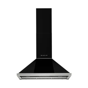 Smeg 90cm Portofino Decorative Wall Rangehood Black KCU94BL by Smeg, a Rangehoods for sale on Style Sourcebook