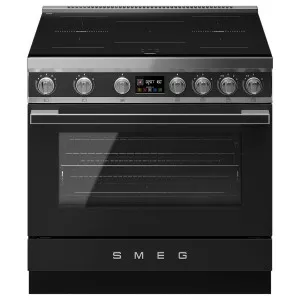 Smeg 90cm Portofino Induction Pyrolytic Freestanding Oven Anthracite CPF90I1PAN2 by Smeg, a Cooktops for sale on Style Sourcebook