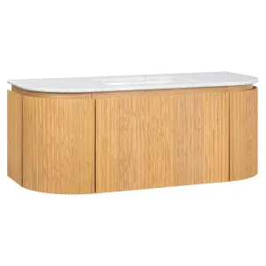Cadence 1200mm Carrara Marble Top Wall Hung Vanity, White Oak by Schots, a Vanities for sale on Style Sourcebook
